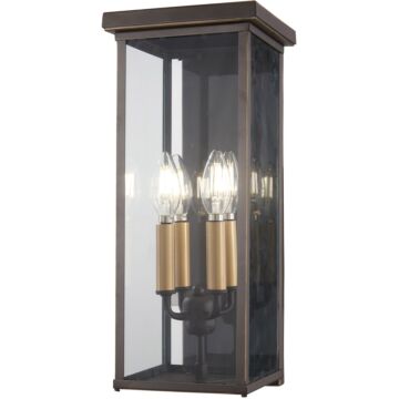 Casway Four Light Pocket Lantern in Oil Rubbed Bronze W Gold High by MinkaLavery