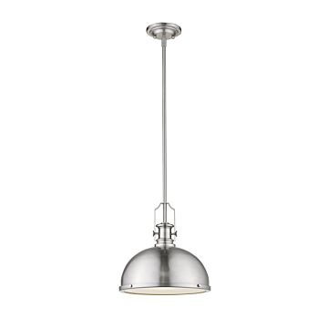 Z-Lite Melange 1-Light Pendant Light In Brushed Nickel