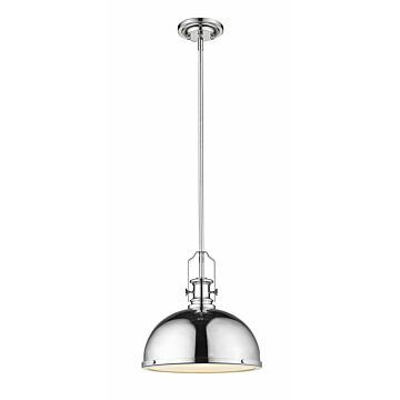 Z-Lite Melange 1-Light Pendant Light In Chrome