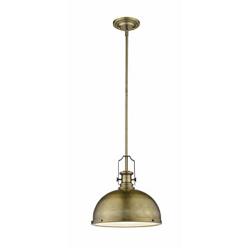 Z-Lite Melange 1-Light Pendant Light In Heritage Brass