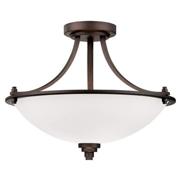 Bristo Three Light Pendant in Satin Nickel by Millennium