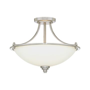 Bristo Three Light Pendant in Satin Nickel by Millennium