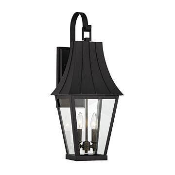 Chateau Grande Two Light Outdoor Lantern in Coal W Gold by Minka Lavery