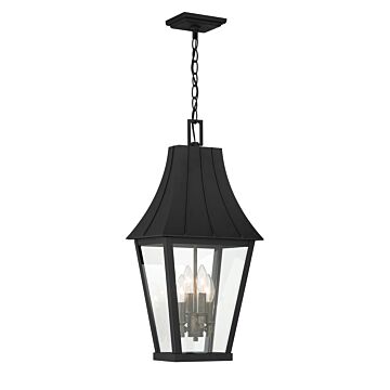 Chateau Grande Four Light Outdoor Hanging Lantern in Coal W Gold by Minka Lavery