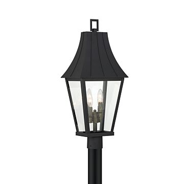 Chateau Grande Four Light Outdoor Post Mount in Coal W Gold by Minka Lavery