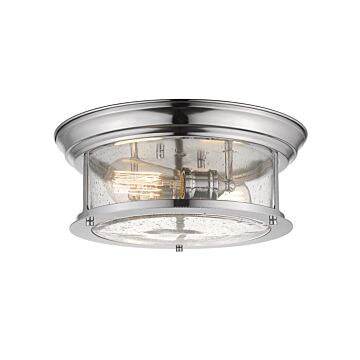 Z-Lite Sonna 2-Light Flush Mount Ceiling Light In Chrome