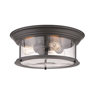 Z-Lite Sonna 3-Light Flush Mount Ceiling Light In Bronze