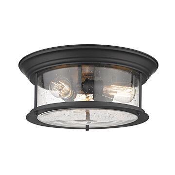 Z-Lite Sonna 3-Light Flush Mount Ceiling Light In Matte Black