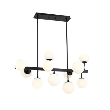 Z-Lite Midnetic 11-Light Chandelier In Matte Black