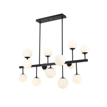 Z-Lite Midnetic 13-Light Chandelier In Matte Black