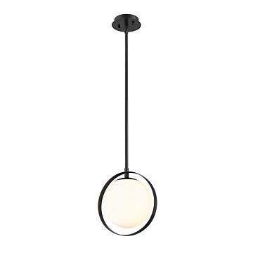 Z-Lite Midnetic 1-Light Mini Pendant Light In Matte Black