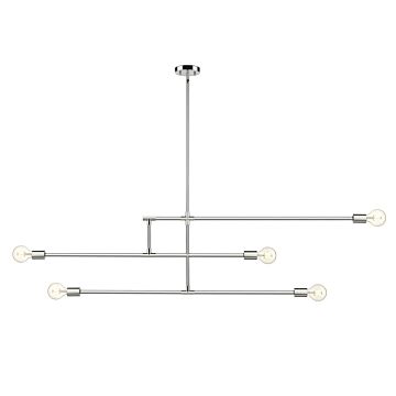 Z-Lite Modernist 5-Light Chandelier In Chrome