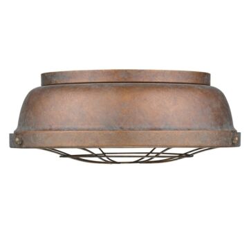 Bartlett CP Two Light Flush Mount in Copper Patina by Golden