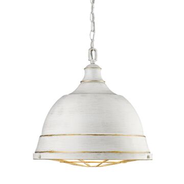 Bartlett FW Two Light Pendant in French White by Golden