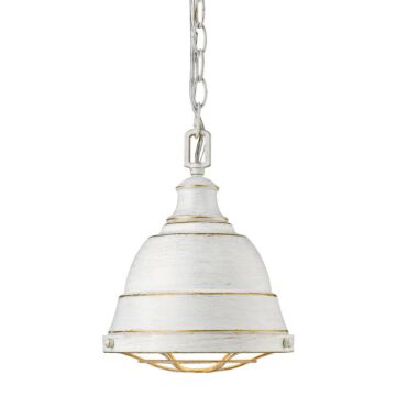 Bartlett FW One Light Mini Pendant in French White by Golden