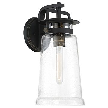 The Great Outdoors 7314X Outdoor Wall Light in Sand Coal With Gold Highlights