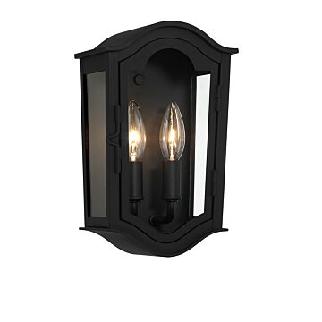 Houghton Hall Two Light Outdoor Wall Mount in Sand Coal by Minka Lavery