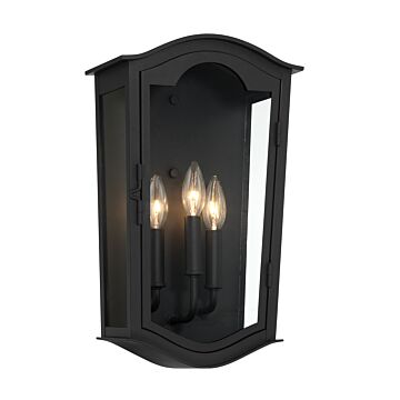 Houghton Hall Three Light Outdoor Wall Mount in Sand Coal by Minka Lavery