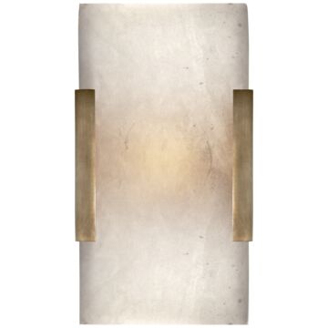 Covet LED Bathroom Vanity Light Sconce in Antique-Burnished Brass by Visual Comfort Signature