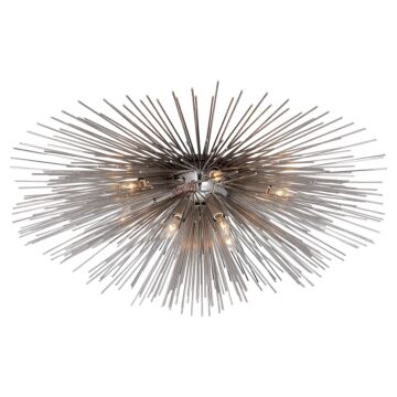 Strada  Flush Mount in Polished Nickel by Visual Comfort Signature