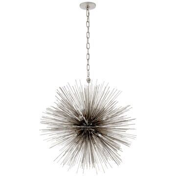 Strada  Chandelier in Burnished Silver Leaf by Visual Comfort Signature
