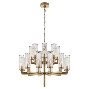 Liaison  Chandelier in Antique-Burnished Brass by Visual Comfort Signature