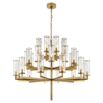 Liaison 32 Light Chandelier in Antique-Burnished Brass by Visual Comfort Signature