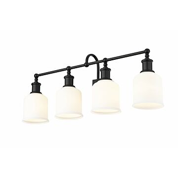 Z-Lite Bryant 4-Light Bathroom Vanity Light In Matte Black