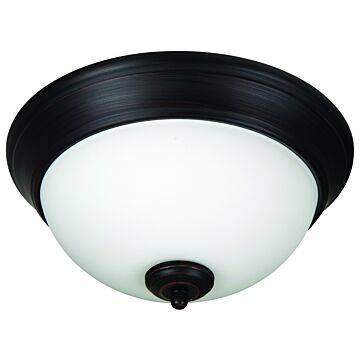 Craftmade Pro Builder 2-Light 11" Ceiling Light in Aged Bronze Brushed