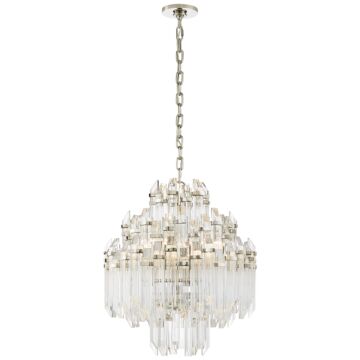 Adele  Chandelier in Polished Nickelith Clear Acrylic by Visual Comfort Signature