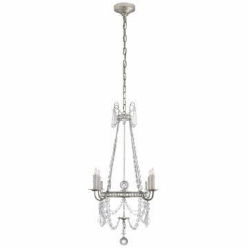 Sharon  Chandelier in Burnished Silver Leaf by Visual Comfort Signature
