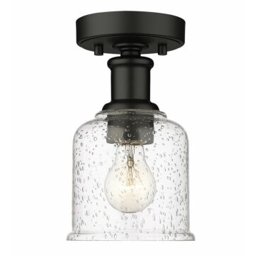 Z-Lite Bryant 1-Light Flush Mount Ceiling Light In Matte Black