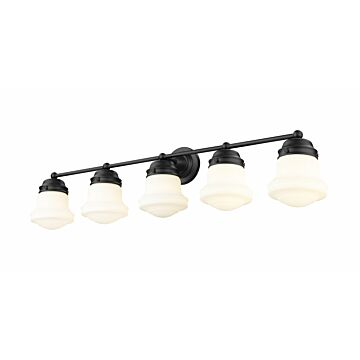 Z-Lite Vaughn 5-Light Bathroom Vanity Light In Matte Black