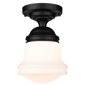 Z-Lite Vaughn 1-Light Flush Mount Ceiling Light In Matte Black
