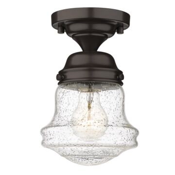 Z-Lite Vaughn 1-Light Flush Mount Ceiling Light In Bronze