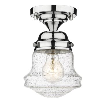 Z-Lite Vaughn 1-Light Flush Mount Ceiling Light In Chrome