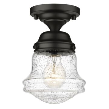 Z-Lite Vaughn 1-Light Flush Mount Ceiling Light In Matte Black