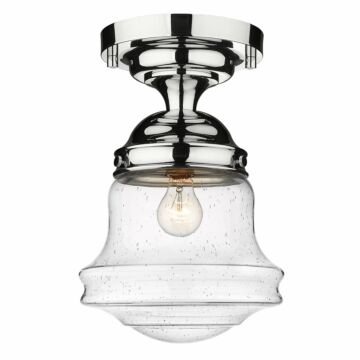Z-Lite Vaughn 1-Light Flush Mount Ceiling Light In Chrome