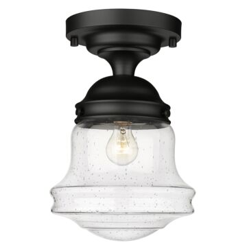 Z-Lite Vaughn 1-Light Flush Mount Ceiling Light In Matte Black