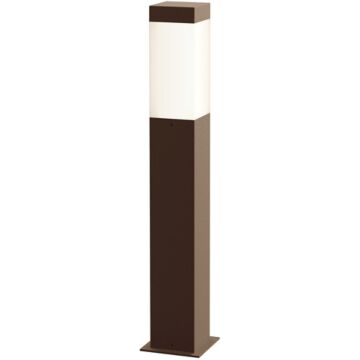 Square Column LED Bollard in Textured Bronze by Sonneman