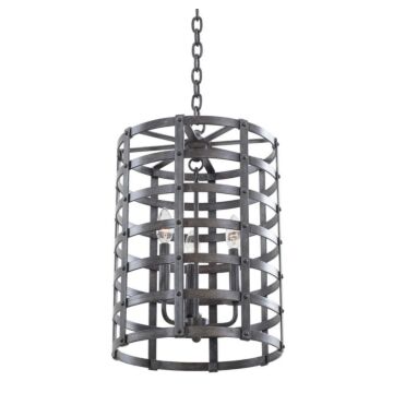 Townsend Three Light Hanging Lantern in Vintage Iron by Kalco