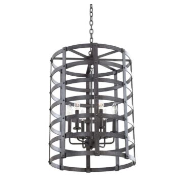 Townsend Six Light Lantern in Vintage Iron by Kalco