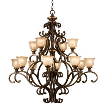 Norwalk 12 Light Chandelier in Bronze Umber by Crystorama