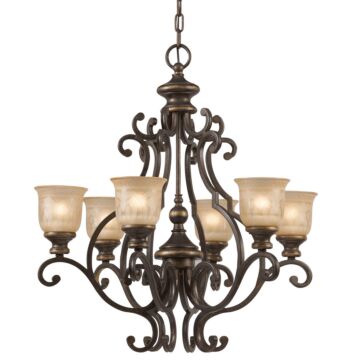 Norwalk Six Light Chandelier in Bronze Umber by Crystorama