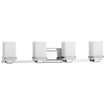 Metric 4-Light Bathroom Vanity Light in Polished Chrome