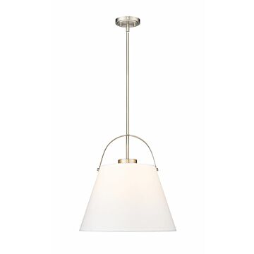 Z-Studio Linen Pendant 1-Light Pendant in Brushed Nickel