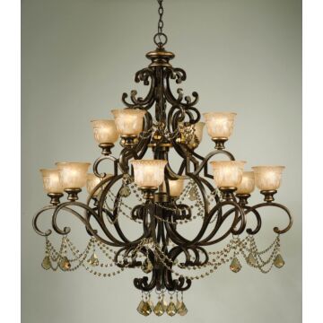 Norwalk 12 Light Chandelier in Bronze Umber by Crystorama