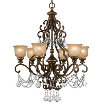Norwalk Six Light Chandelier in Bronze Umber by Crystorama