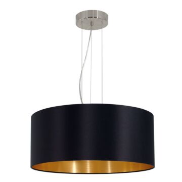 Maserlo Three Light Pendant in Satin Nickel by Eglo USA
