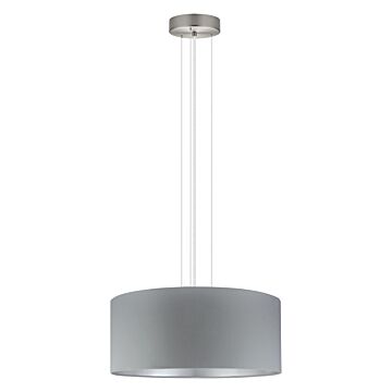 Maserlo Three Light Pendant in Satin Nickel by Eglo USA